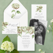 Green Hydrangea Wedding Napkins Servet