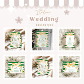 Groene Italiaanse Wedding Food Sketch Save The Date