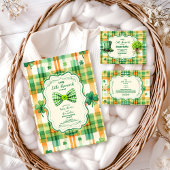 Green Lucky Little Shamrock Diapper Raffle Informatiekaartje