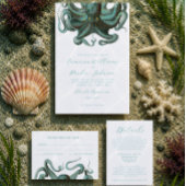 Octopus Groene Aquarium Trouwtafel Nummer Kaart