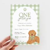 Goldendoodle Puppy Dog 1st Birthday Milestone  Poster