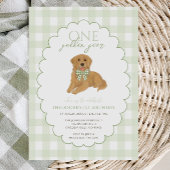 Green Gingham One Golden Year Boys First Birthday Servet