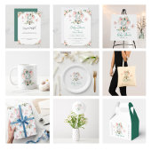 Groen Roze Schattige Bloemen Olifant Lijst Baby sh Kartonnen Onderzetters