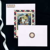 Green Red Tartan Plaid Custom Christmas Holiday Etiket (Personaliseer de collectie van deze zelfstandige maker.)