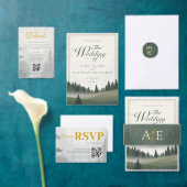 Green Floral Forest Classic Watercolor Wedding Kaart (Personaliseer de collectie van deze zelfstandige maker.)