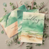 Ocean Beach Waterverf Zomer Zonneset Flyer (Personaliseer deze collectie van deze onafhankelijke maker. Test)