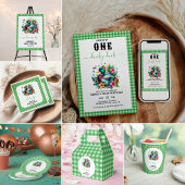 groene Waterverf One Lucky Duck Boy 1st Birthday Kaart