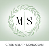 Groene Wreath Monogram Wedding Favor Box Bedankdoosjes