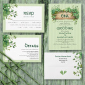 Wijnstok en hout St Patricks Dag groene grens brui Servet