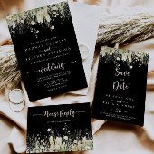 Boho Wildflower Black We doen nog steeds gelofte v Kaart