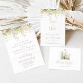 Greenery Boho Wildflower RSVP