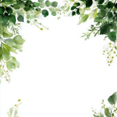 Groene takken en crème bruiloft briefkaart