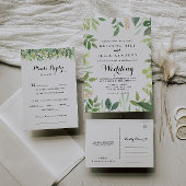 Groen Botanisch Bladgroen 60e Verjaardagsfeestje Kaart