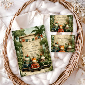 Greenery Dino Baby Shower Kaart