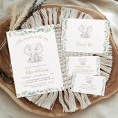 Een kleine pinda is op weg naar het Baby shower va Kaart