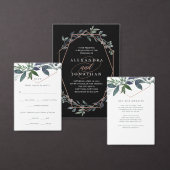 Greenery Geo | Roos Gold De datum opslaan Magnetische Uitnodiging (Personaliseer de collectie van deze zelfstandige maker.)