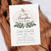 Herfst Greenery White Pumpkin Table Number Reclamebord Met Voetstuk