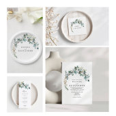 Greenery Wreath bruiloft Invitation Kaart