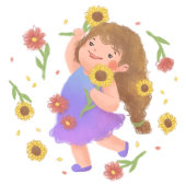 Illustratie voor Halloween: Pumpkin Girl Perfect Poster