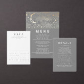 Hemelse Grijze en Gouden Trouwprogramma's Programmakaart (Personaliseer de collectie van deze zelfstandige maker.)