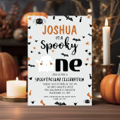 Grijs Spooky One Halloween 1e Verjaardag Papieren Bordje