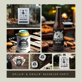 Barbecue Grillin' & Chillin vrijgezellenfeest Blikjeskoeler