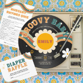 Groovy Baby Retro Vinyl Record Baby shower Papieren Bordje