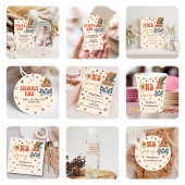 Een Groovy Retro Regenboog 1e Verjaardag Waterfles Etiket