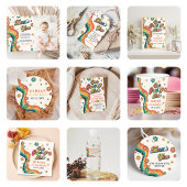 Groovy Baby Retro Rainbow Baby shower Party Foto Kaart