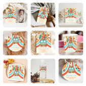 Een Groovy Retro Regenboog 1e Verjaardag Ronde Sticker