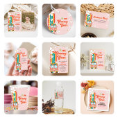 Groovy Meisje Retro Rainbow Baby shower Party Kaart