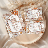 Retro Groovy Halloween Little Boo Baby shower Papieren Bordje