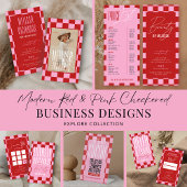 Trendy Retro Pink & Red Jewelry Label Display