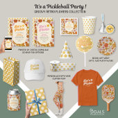 Roze Pickleball Laten we gepersonaliseerde tekst m Ronde Button 3,2 Cm