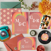 Retro groovy seventies Curvy Lines Kaart