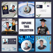 Guy Afstudeerder Modern Afstuderen Aangepaste foto Servet