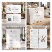 Haarstylist Minimaal Witte Schaarbare Editable Schort