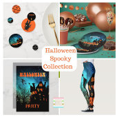 Halloween Witch Night Sinaasappel Monogram Leggings