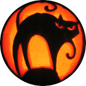 Halloween Wolf Howling Ronde Sticker