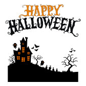 feest met halloweens cadeaupapier