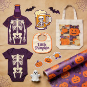 Griezelig Knuffelbare Pompoen Halloween Patroon Cadeaupapier