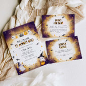 Halloween Baby shower Luier Raffle Ticket Informatiekaartje