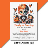 Halloween-themed babyshower uitnodiging