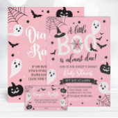 Halloween Baby shower bedankje roze Bedankkaart