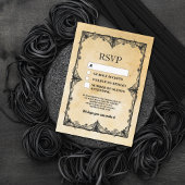 Halloween Zwart Gotisch Vleermuis Lijst Party Invi Kaart