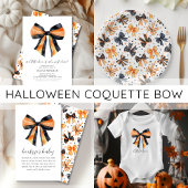 Halloween Coquette Bow Baby shower Bedankt Card