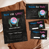 Halloween Gender Reopenbaart Uitnodiging | Crystal