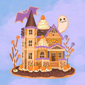 Trick or treat Haunted House Snoep Custom Tote Bag