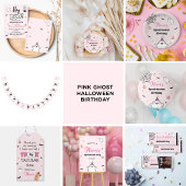 Halloween Meisje Verjaardag Spooky Leuke Ghost Cadeaulabel