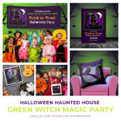 Spooky heks spookt huis Trick or treat welkom Spandoek